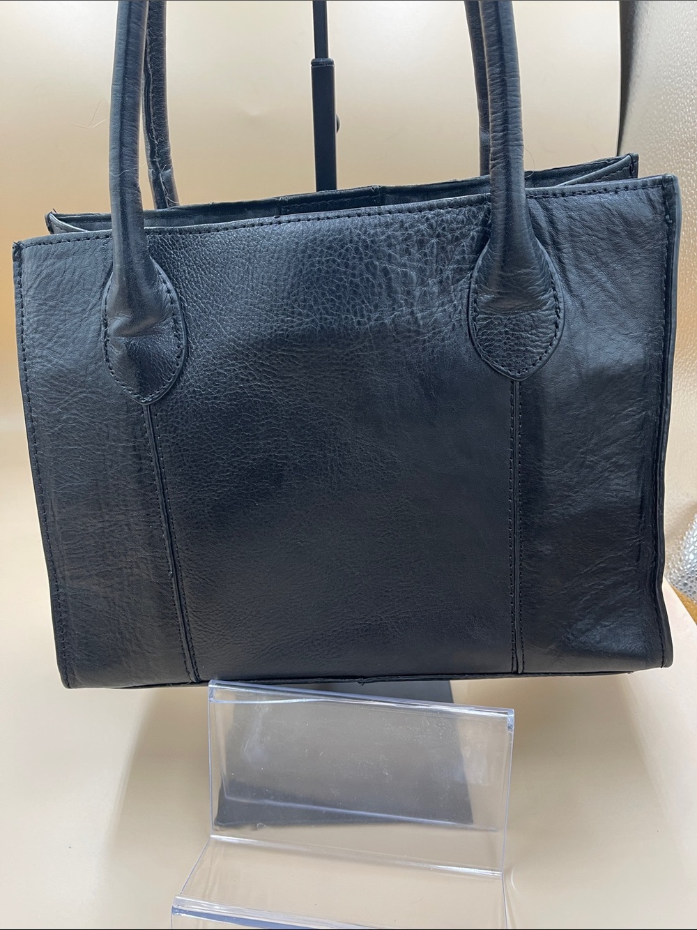 Vintage Wilson’s Leather Classic Black Leather Tote Bag with Matching Wallet - Picture 2 of 14